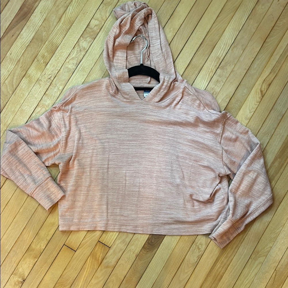 Girls soft Pink Hooded crop Top